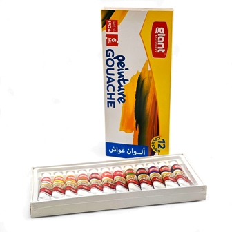 Librairie Bouarroudj - GOUACHE ECOLIER 6ML 12CLRS GIANT 1524