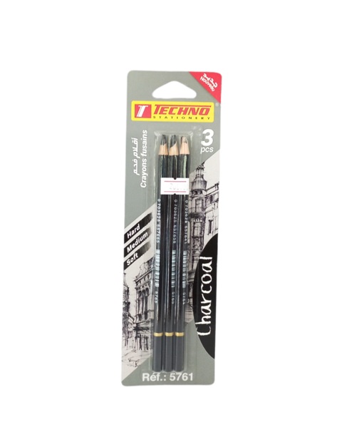 crayon fusain 3 pcs tec 5761