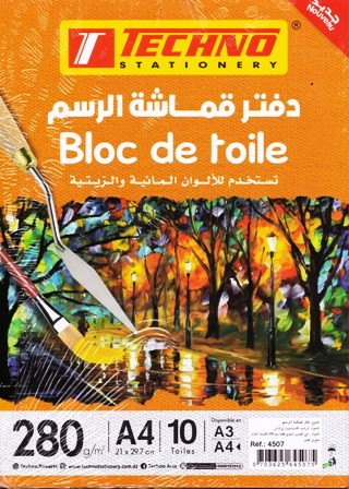 bloc papier toile a4 tec 4507