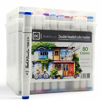 marqueur 2 tetes 80 clrs rama 3898-80