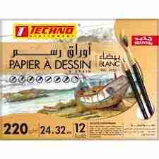 pochette dessin blanc a4 220grs tec