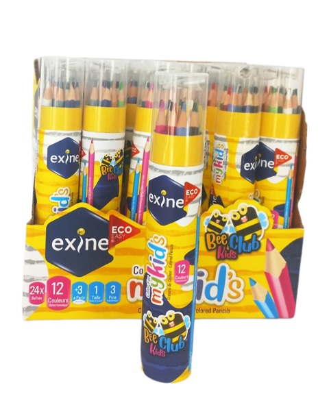 crayon couleur 12 effacable tube exine 01022