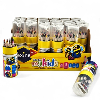 crayon couleur 12 en tube pm exine 1011