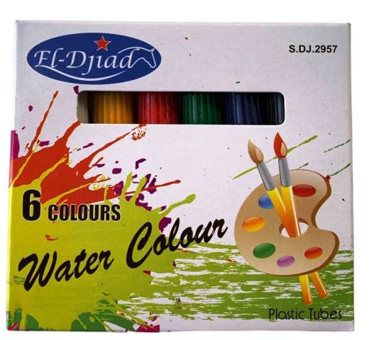 peinture gouache ecolier 6couleurs dj2957