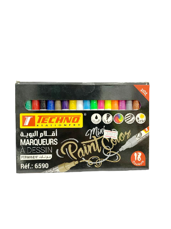 marqueur paintcolor 18 couleurs tec6591