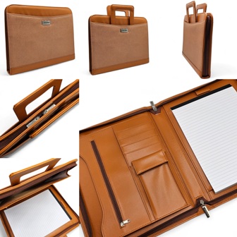 porte folio marron sbm 72209.12