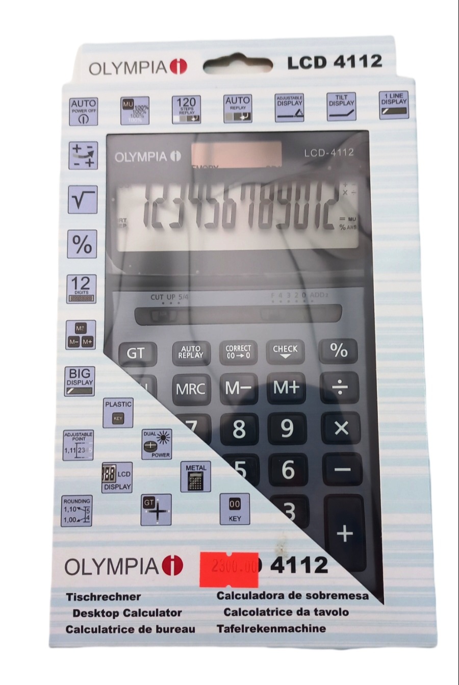calculatrice de bureau lcd 4112