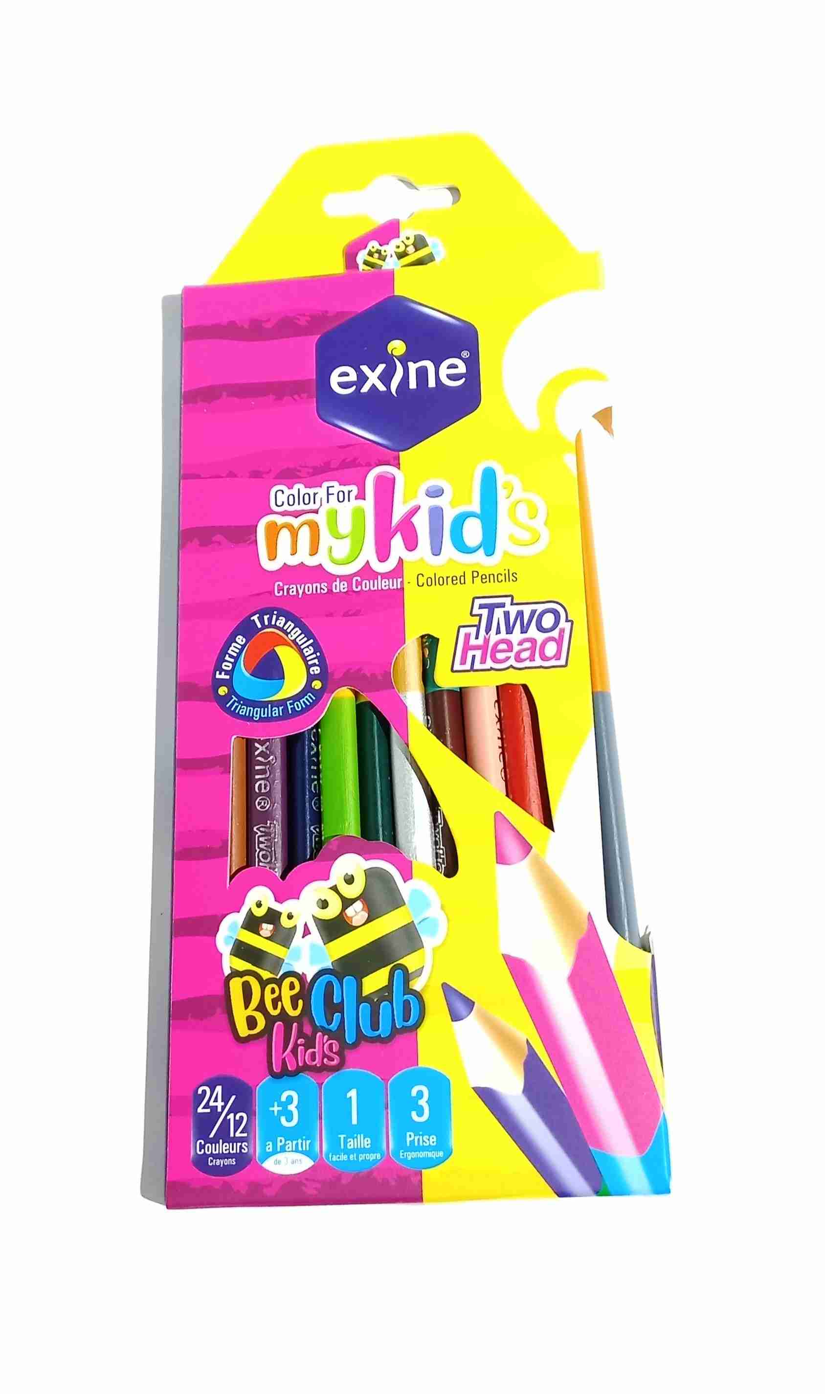 crayon couleur 12 duo exine 1004