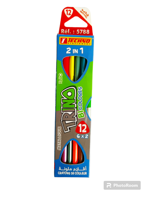 crayon couleur 6 fluo duo tec 5788