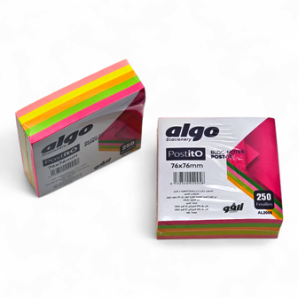 post it 75*75 250feuilles fluo al 2005