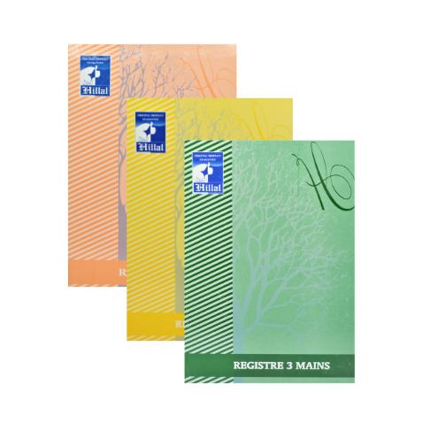 Librairie Bouarroudj - REGISTRE 3 MAINS A4 5*5  HILAL