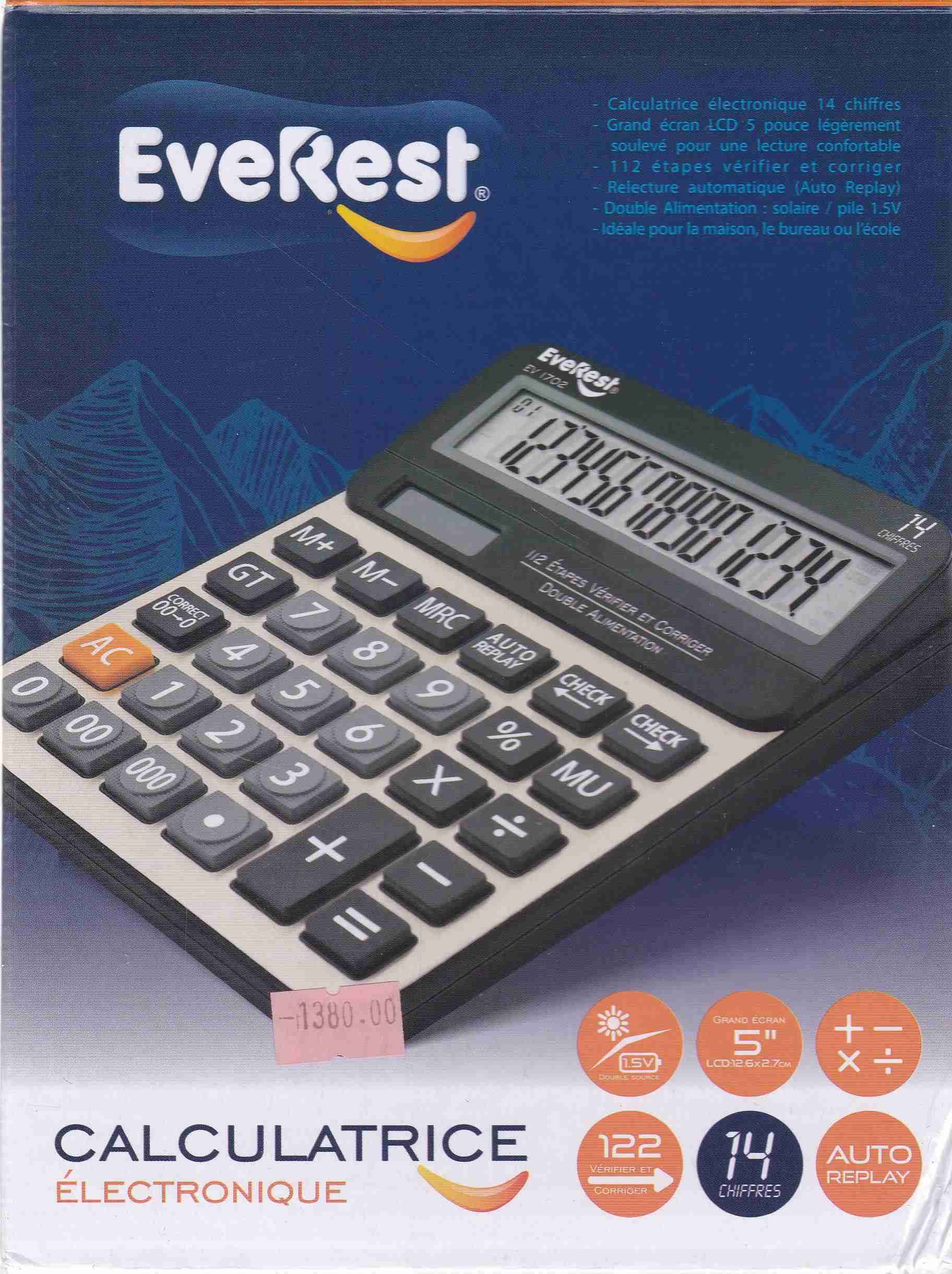 calculatrice de bureau14 digit ev 1702