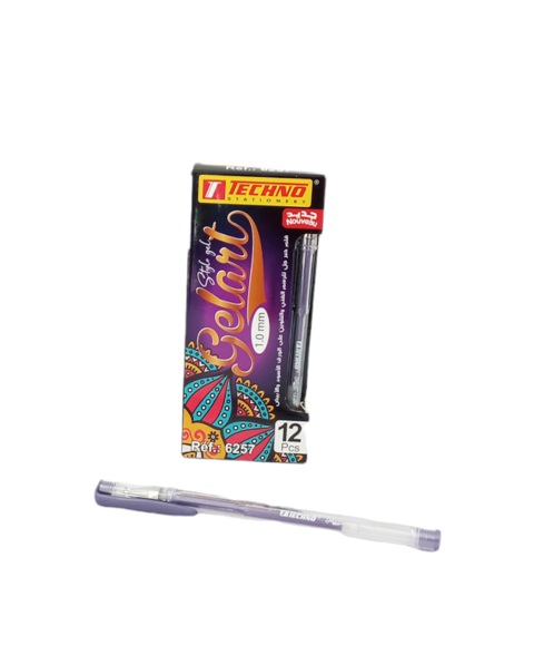 stylo encre gel violet 1.0mm tec 6257